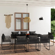 Set da Pranzo da Giardino 9 pz Nero 3099088