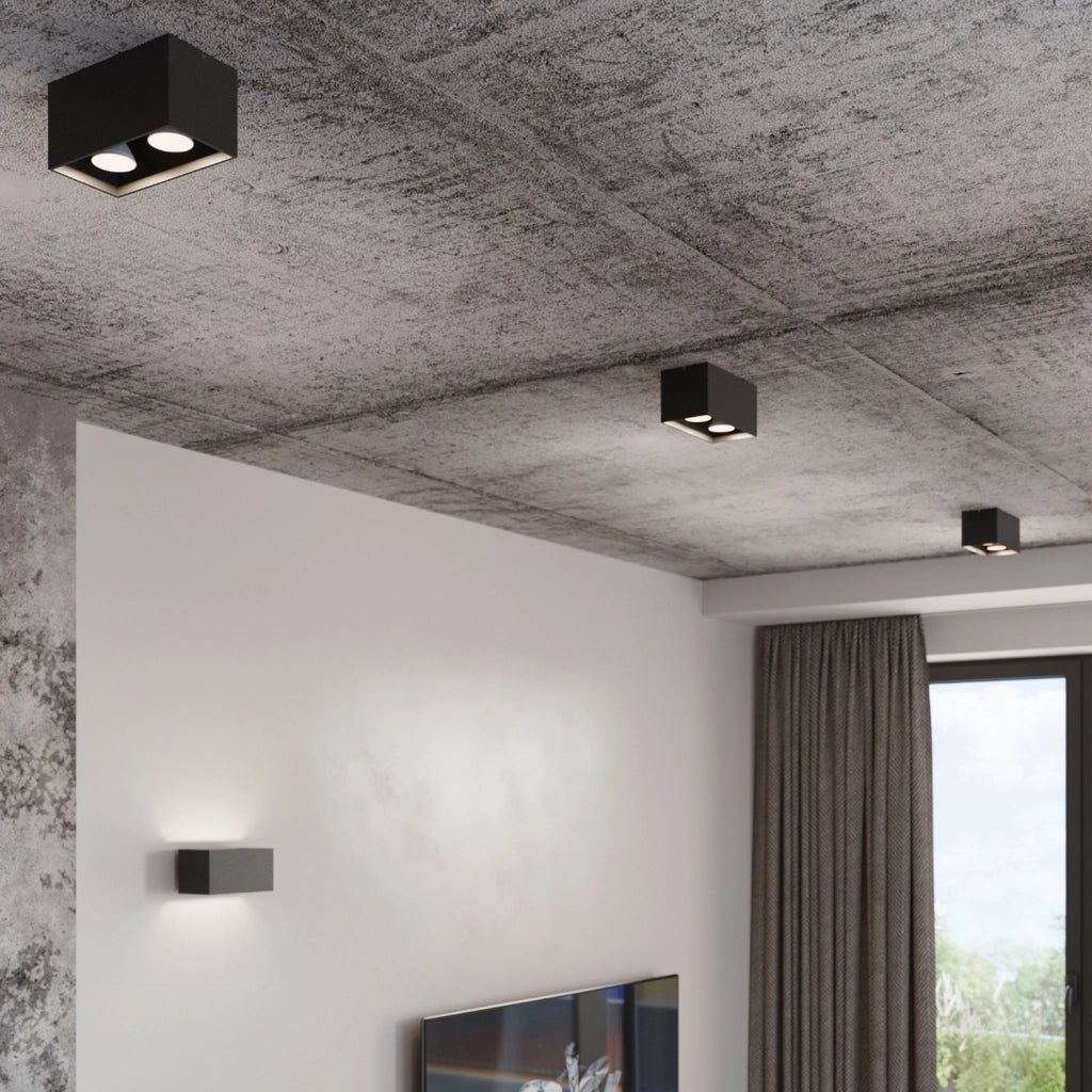 Lampada da soffitto QUAD nero