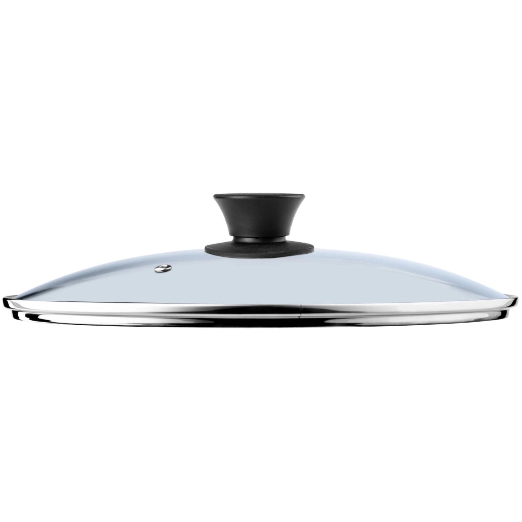 Coperchio in vetro KADAX da 28 cm, universale, resistente al calore, per pentole e padelle.