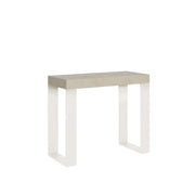 Consolle allungabile 90x40/196 cm Tecno Small cashmere gambe bianche