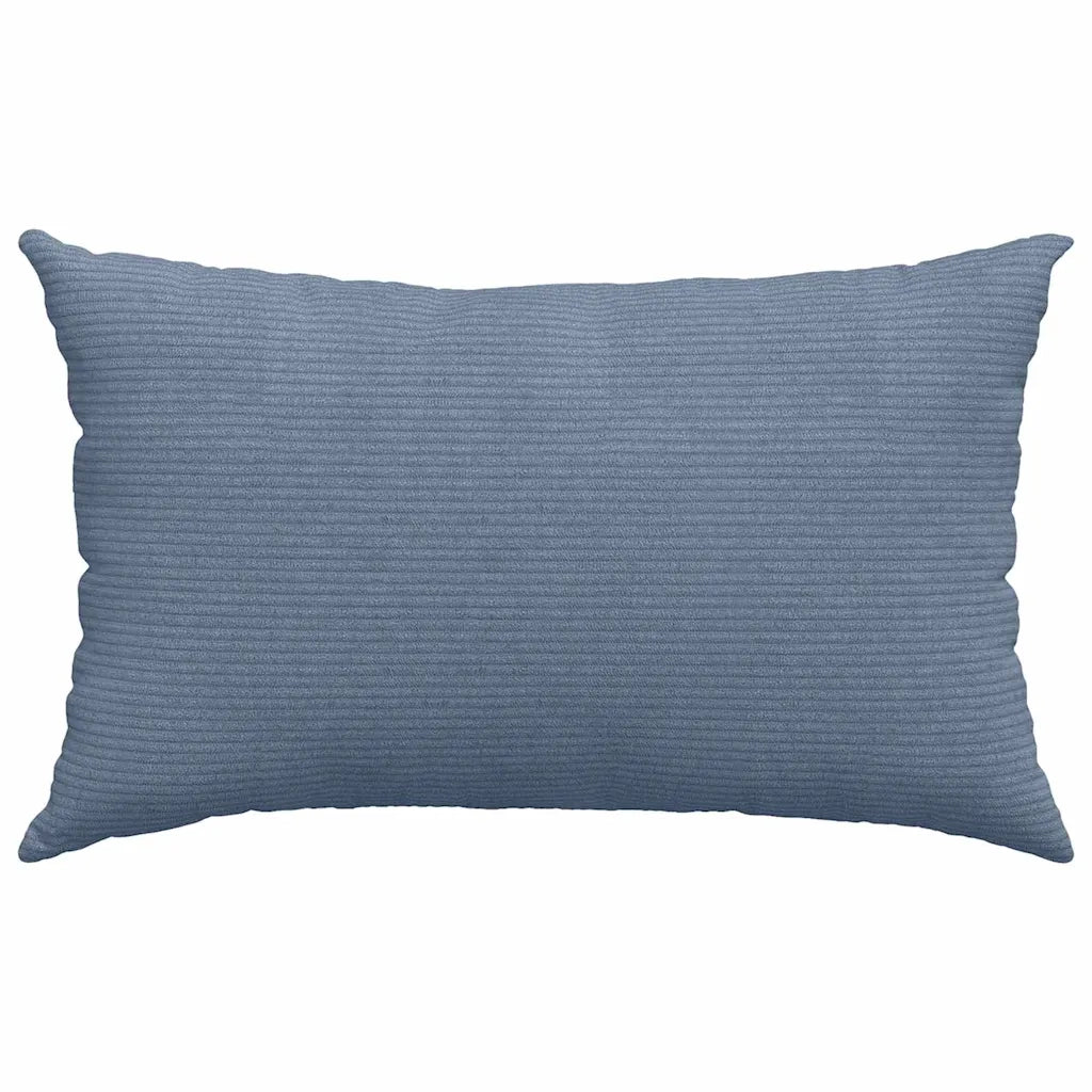 Cuscini da Divano 2 pz-Set di 2 Cuscini per Sofa Blu 50 x 30 cm Tessuto in Cords 580476