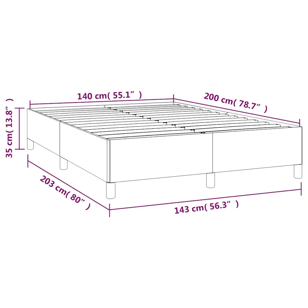 Giroletto senza Materasso-Struttura Letto Blu Scuro 140x200 cm Velluto 927504