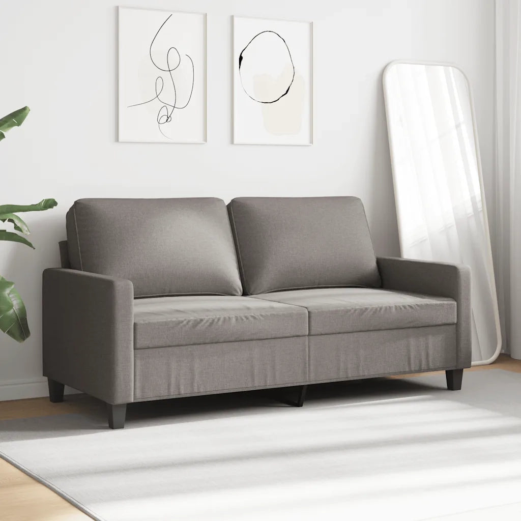 Divano a 2 Posti-Sofa 2 Posti Tortora 140 cm in Tessuto 685456