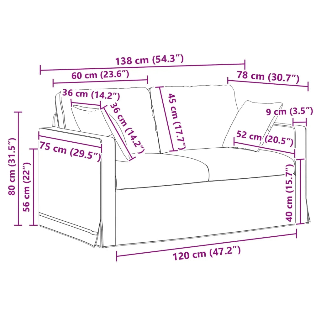 Set di divani 2 pcs Nero 138 x 78 x 80 cm Velluto 3407513