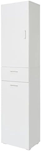 A1505008 - Armadio 1 anta + cassetti + porta biancheria bianco