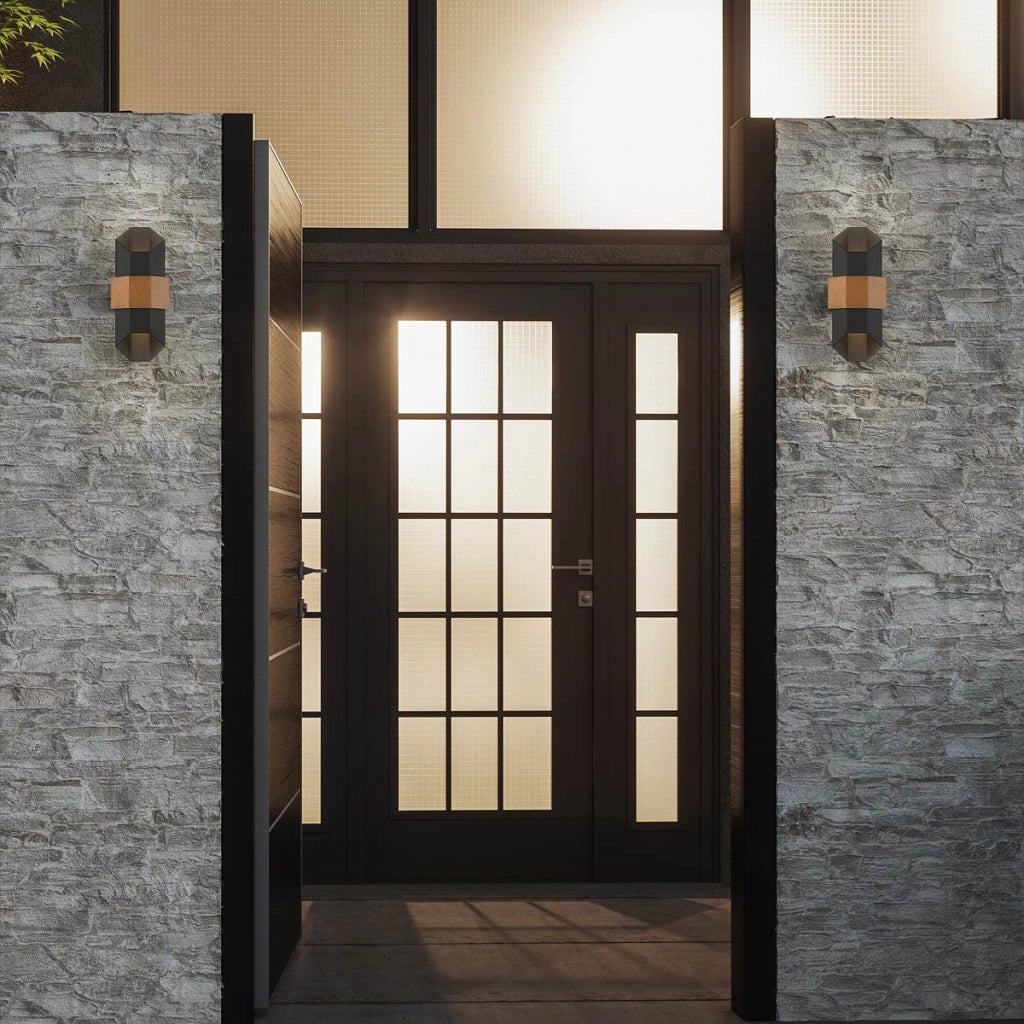 Applique esterna Quoizel Chasm LED 5,5W nero IP44 3000K