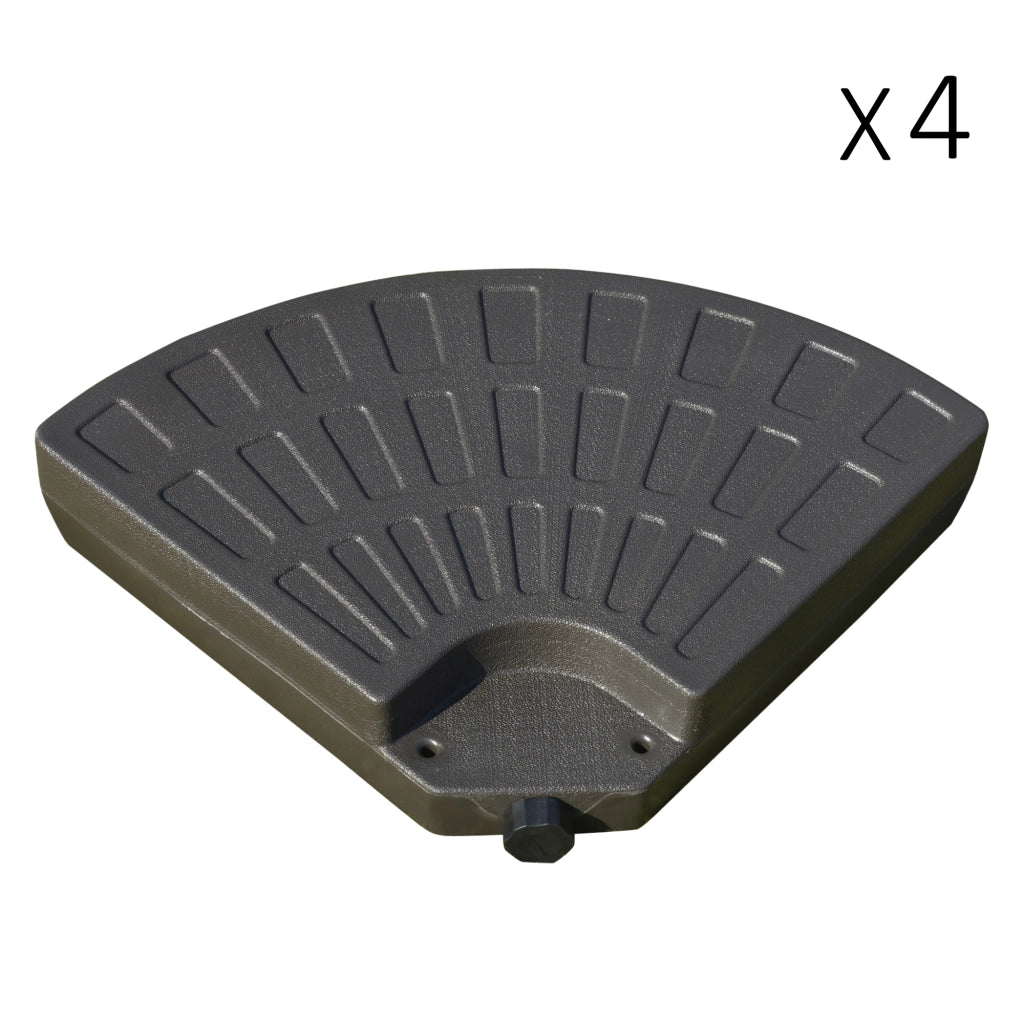 Base per Ombrellone da Giardino ¨C zephmum ¨C 100x100x10.5cm Caff¨¨