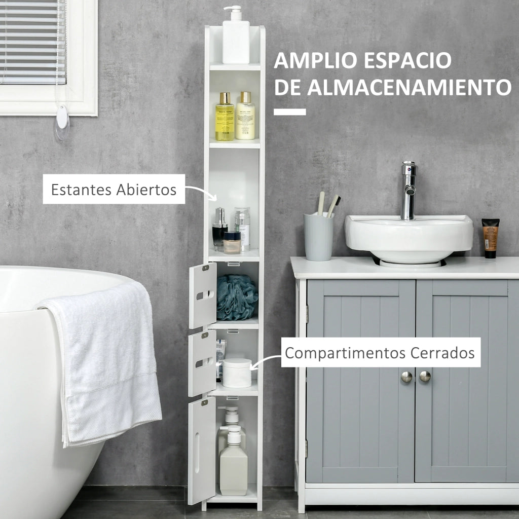Colonna Bagno ¨C Minimal ¨C Bianco 15x17x120 cm