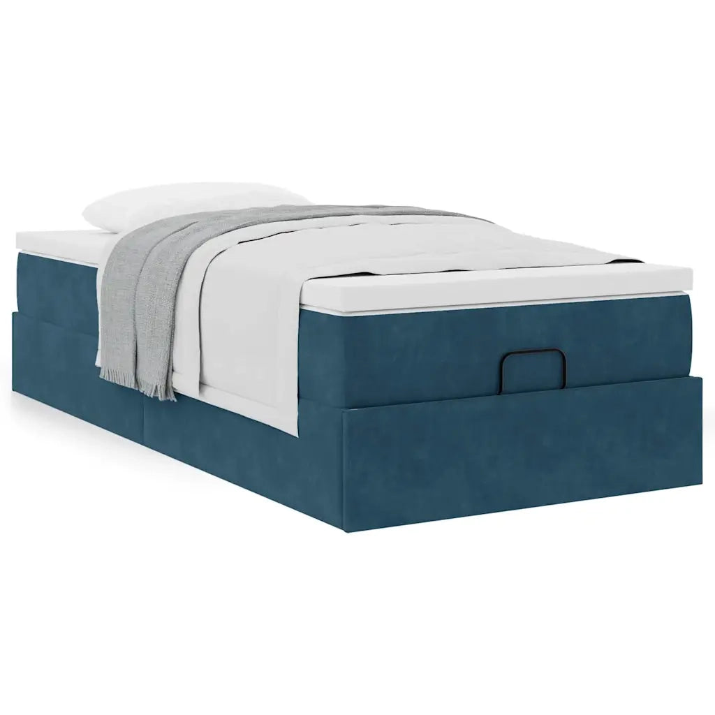 Struttura Letto Pouf con Materasso 80x200 cm Velluto 3311151