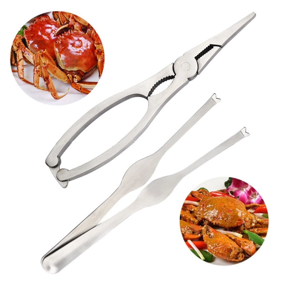 Trade Shop - Kit Per Crostacei Pinza Scavino Apri Aragosta Granchio Astice Cucina Casa -