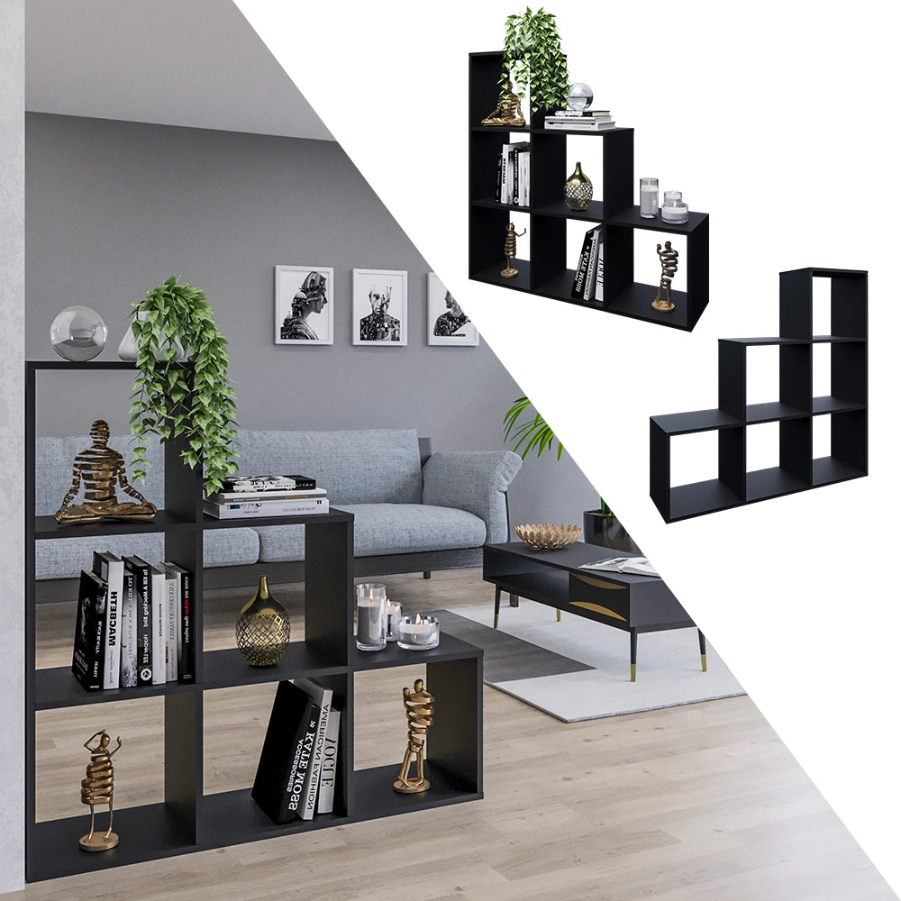 Vicco Scaffale per scale Nero 107.2 x 107.8 cm