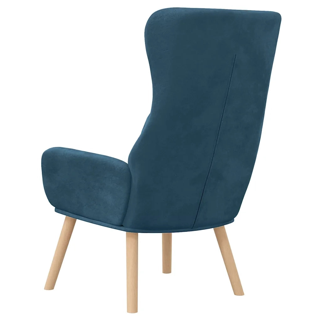 Poltrona Relax | Sedia Relax Blu in Velluto