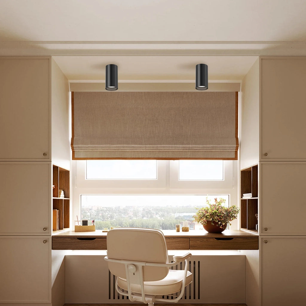 Maytoni Lampada da soffitto moderna FOCUS S 1 luce GU10 nero metallo