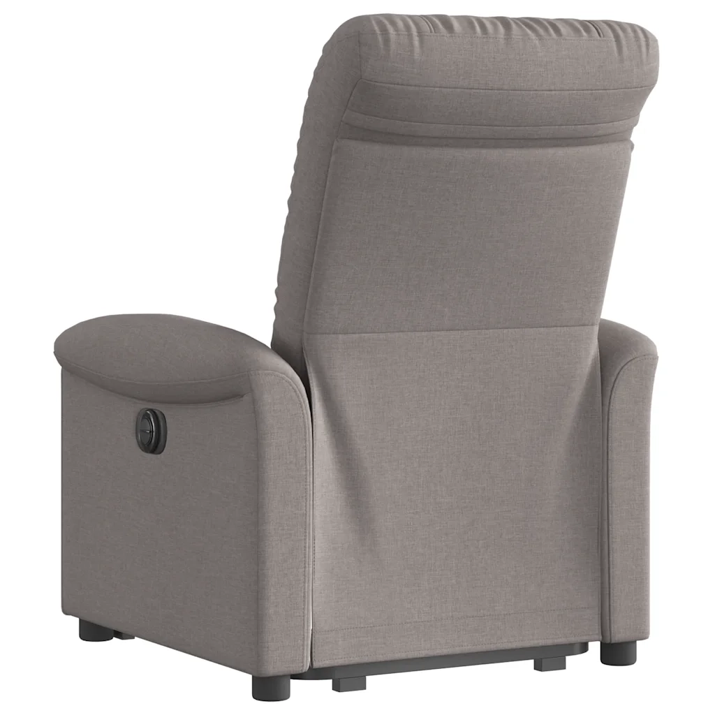 Poltrona Alzapersona Reclinabile Elettrica Tortora in Tessuto 3303281