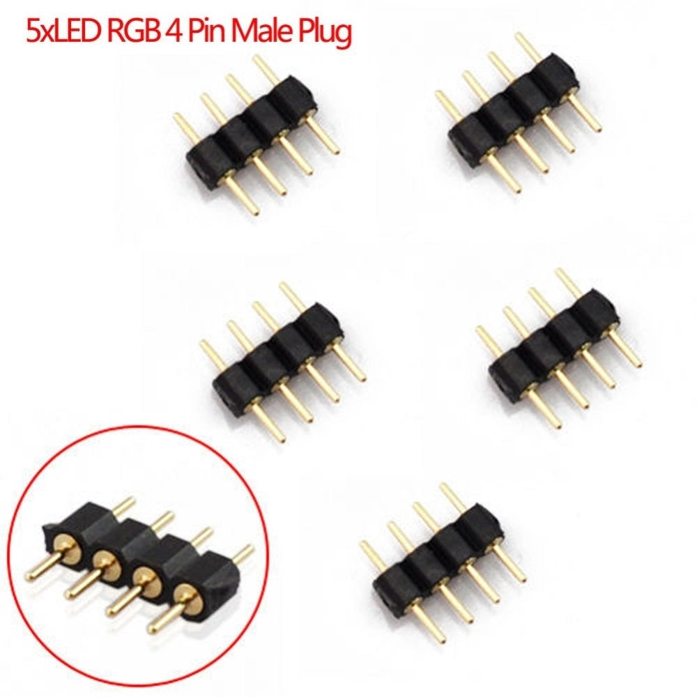 Trade Shop - Connettore Maschio Maschio 3528 5050 Per Strip Strisce Led Rgb 4 Pin Controller -