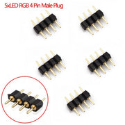 Trade Shop - Connettore Maschio Maschio 3528 5050 Per Strip Strisce Led Rgb 4 Pin Controller -