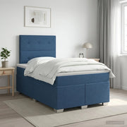Letto box spring con materasso Blu 120 x 190 cm Tessuto 3453366