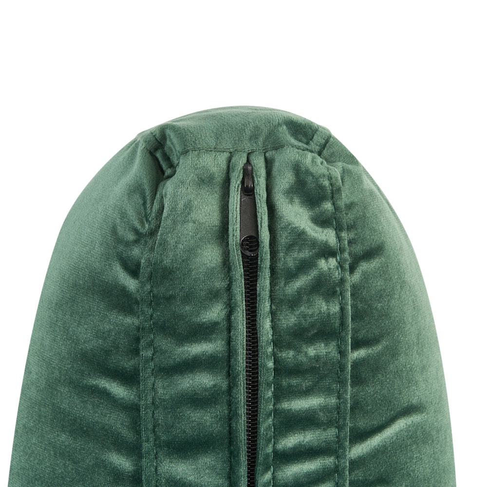 Modulo divano a 1 posto in velluto verde Gambe in metallo argento Stile glamour