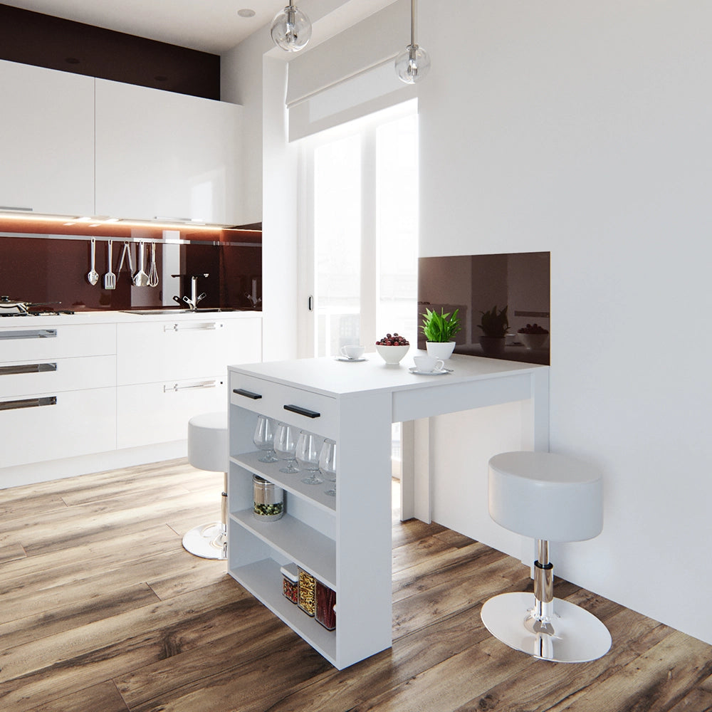 Vicco Set tavolo da pranzo Bianco 67 x 100 cm con 2 sgabelli