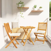 Set Bistro da Giardino 3 pcs Marrone Legno di Acacia Massello 42000951