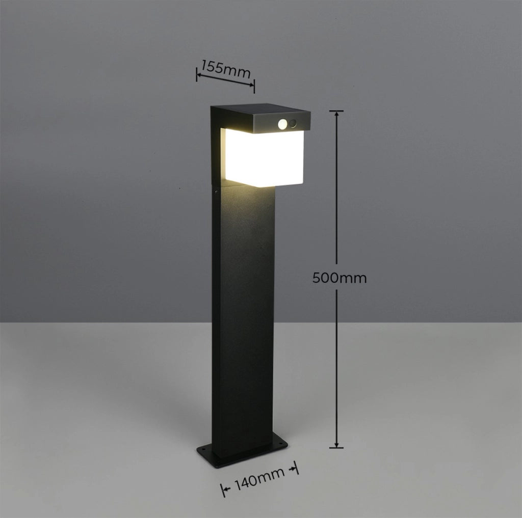 Paletto da giardino LED solare nero IP44 COLOMBO RL