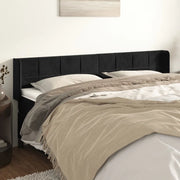 Testiera ad Orecchio-Testata con Orecchie Nera 203x16x78/88 cm in Velluto 779556