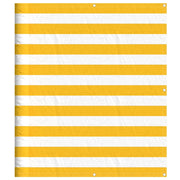 Paravento per Balcone Striscia Gialla e Bianca 120x700 cm CFW9514606