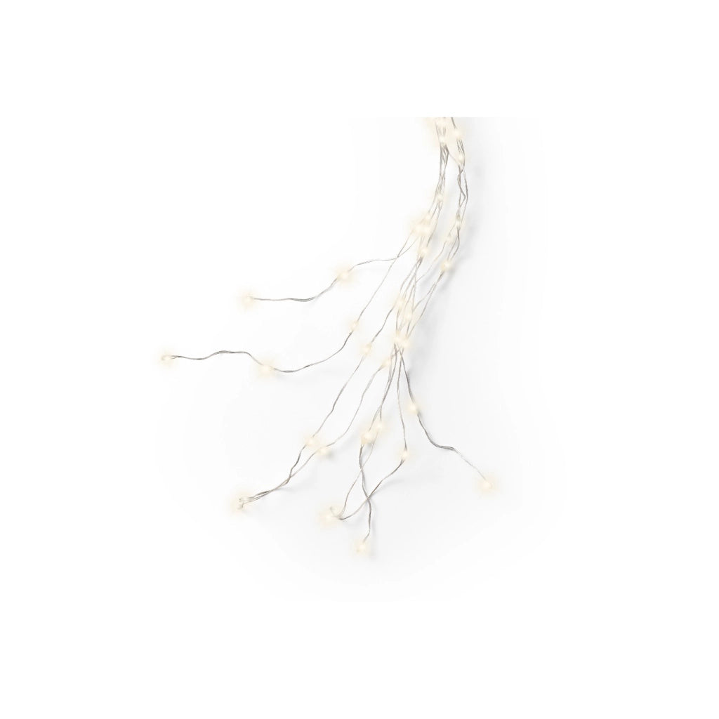 Micro LED a grappolo x albero arg/bianco caldo 210cm 8Funz OUT