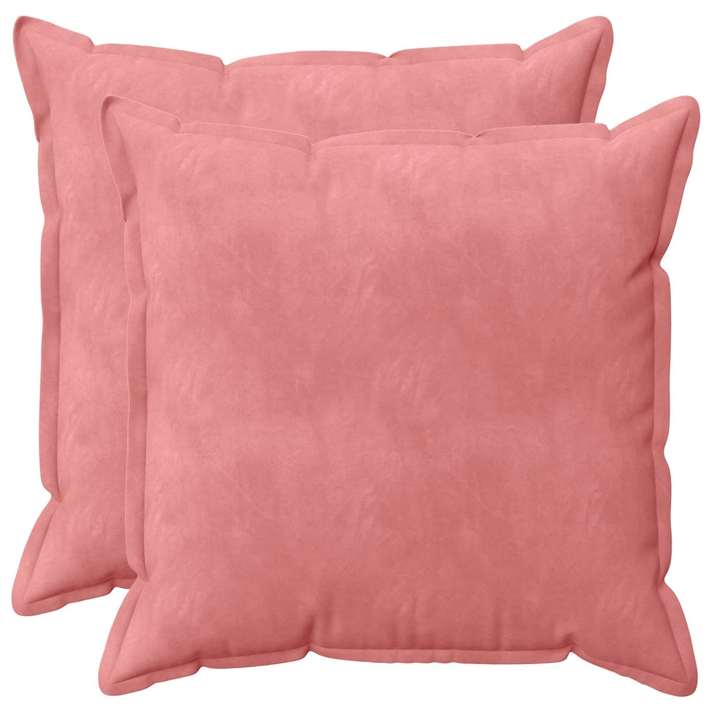 Federa 2 pcs HOUTEN Rosa 80 x 80 cm Velluto 921587