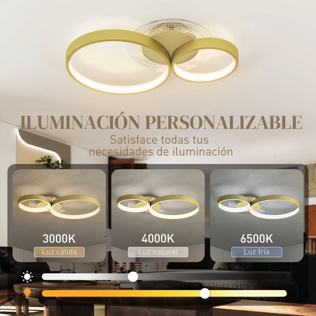 Lampada a Soffitto LED 40W 3000K/4000K/6500K ¨C Minimal ¨C Dorato
