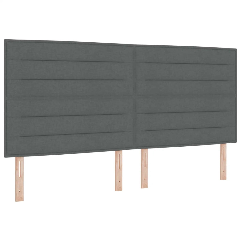 Letto Box Spring LED con Materasso Grigio Scuro 200 x 200 cm 3455676