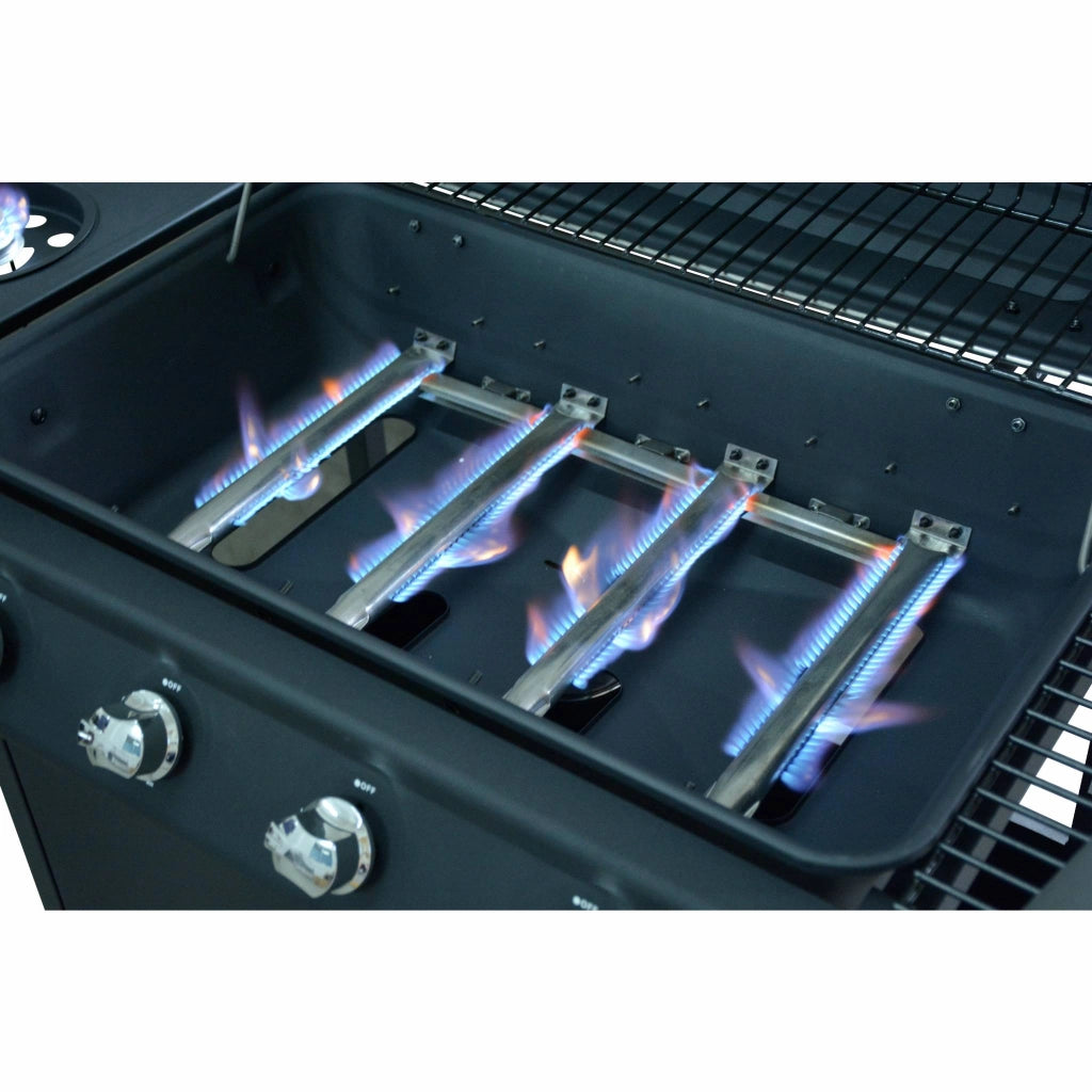 Set 4 bruciatori e 4 diffusori per barbecue athos, albert e bazin
