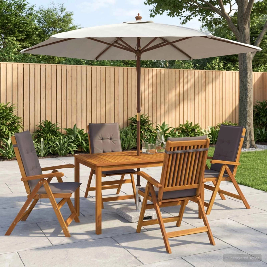 Set da pranzo da esterno con ombrellone 6 pz 4-Posti Antracite 3438548