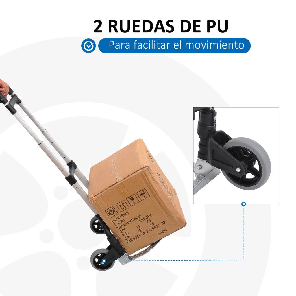 Carrello Pieghevole ¨C Zephmum ¨C Alluminio 41x38,5x100 cm