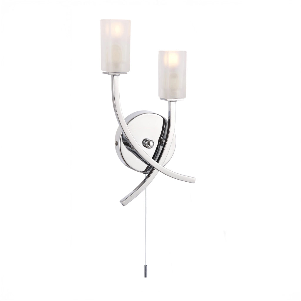 Applique Endon Havana doppia cromo 2xG9 con tirante