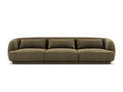Cosmopolitan Design - Divano "Tulum" 3 posti in velluto verde 