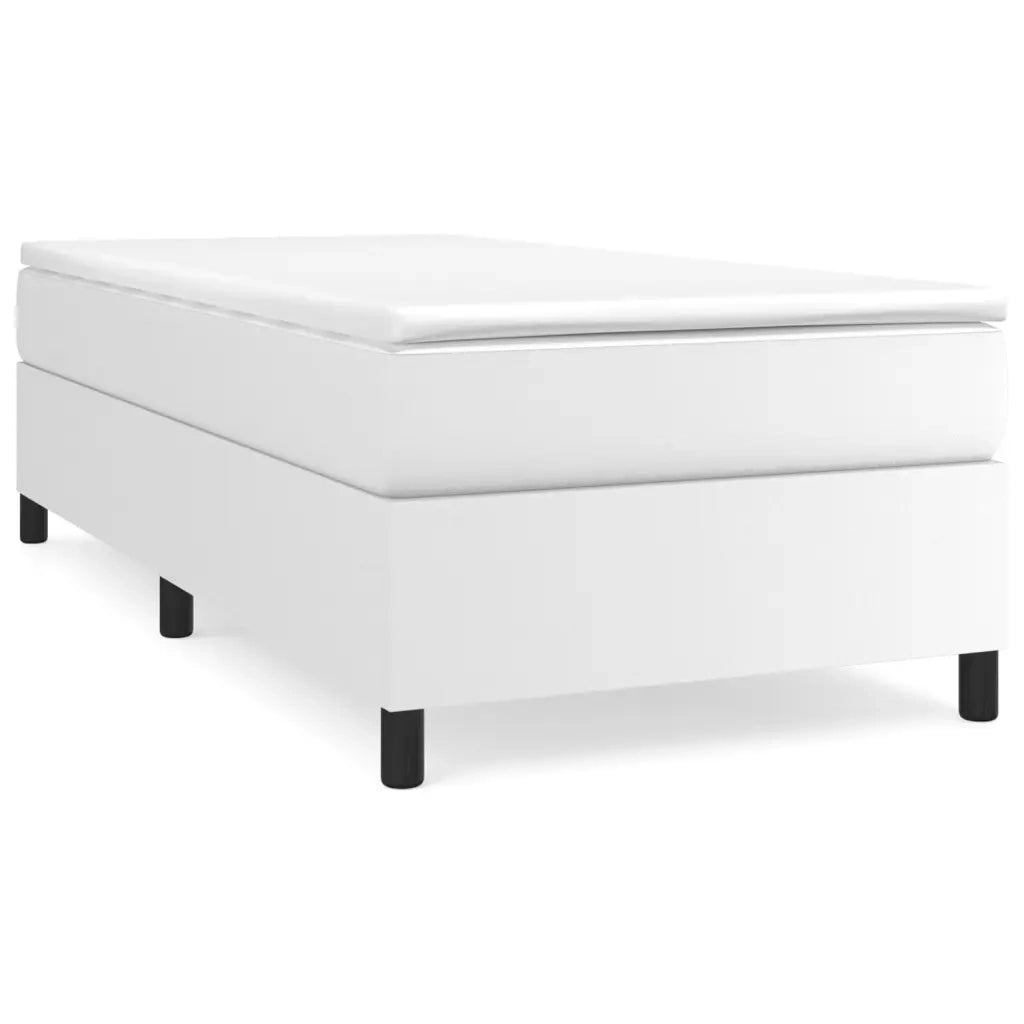 Struttura Letto a Rete a Molle Bianco 100x200 cm in Similpelle 3121030