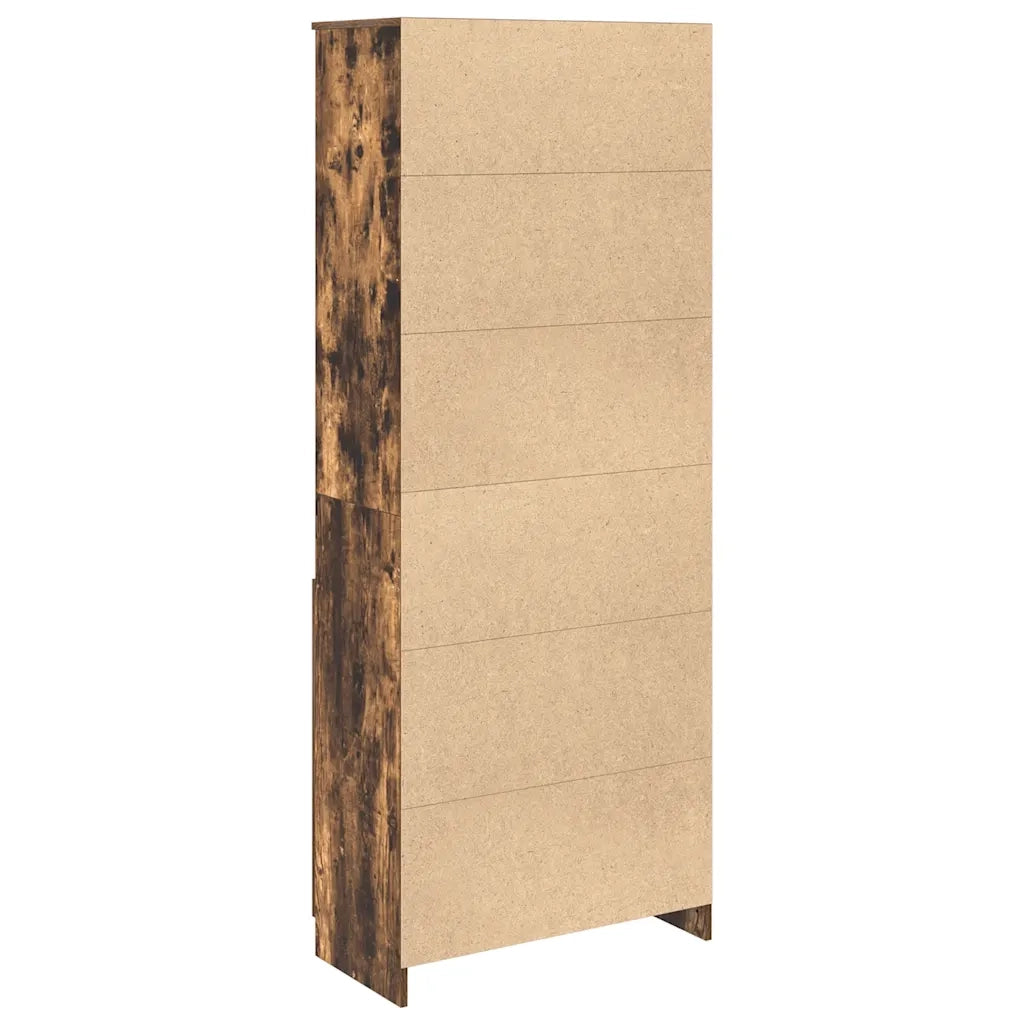 Credenza Rovere Fumo 70x35x180 cm in Legno Multistrato 3328475