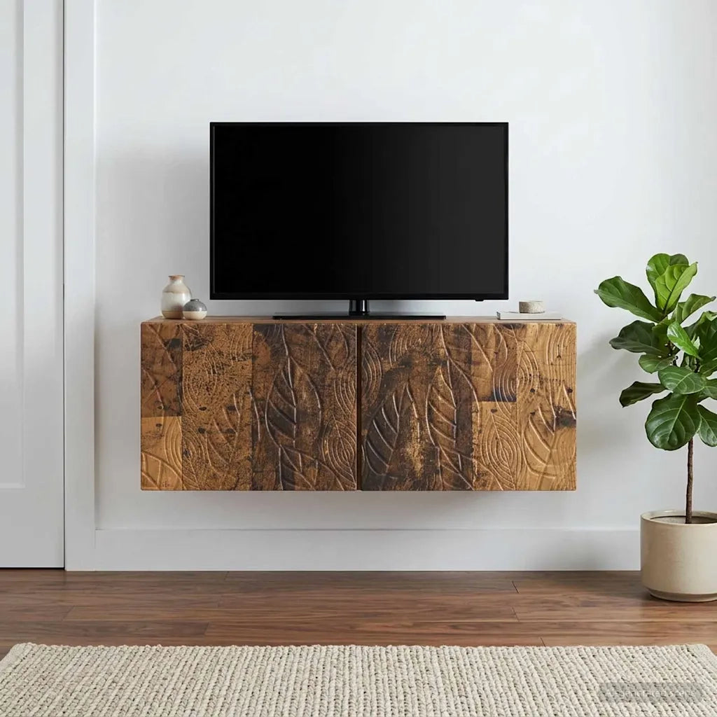 Mobile Porta TV da Muro 98 x 41 x 30 cm Legno antico 898873
