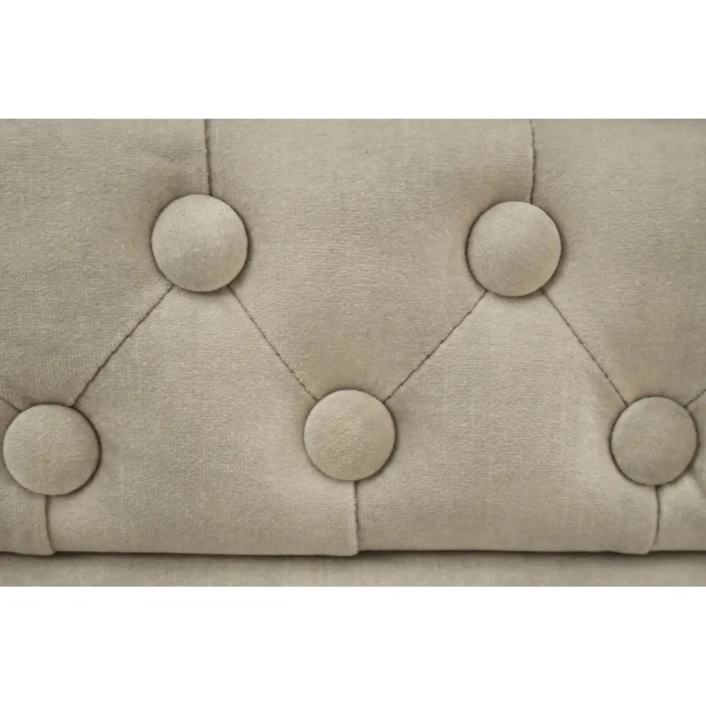 Divano dritto EDGAR – Bianco champagne – 2 posti – Stile barocco