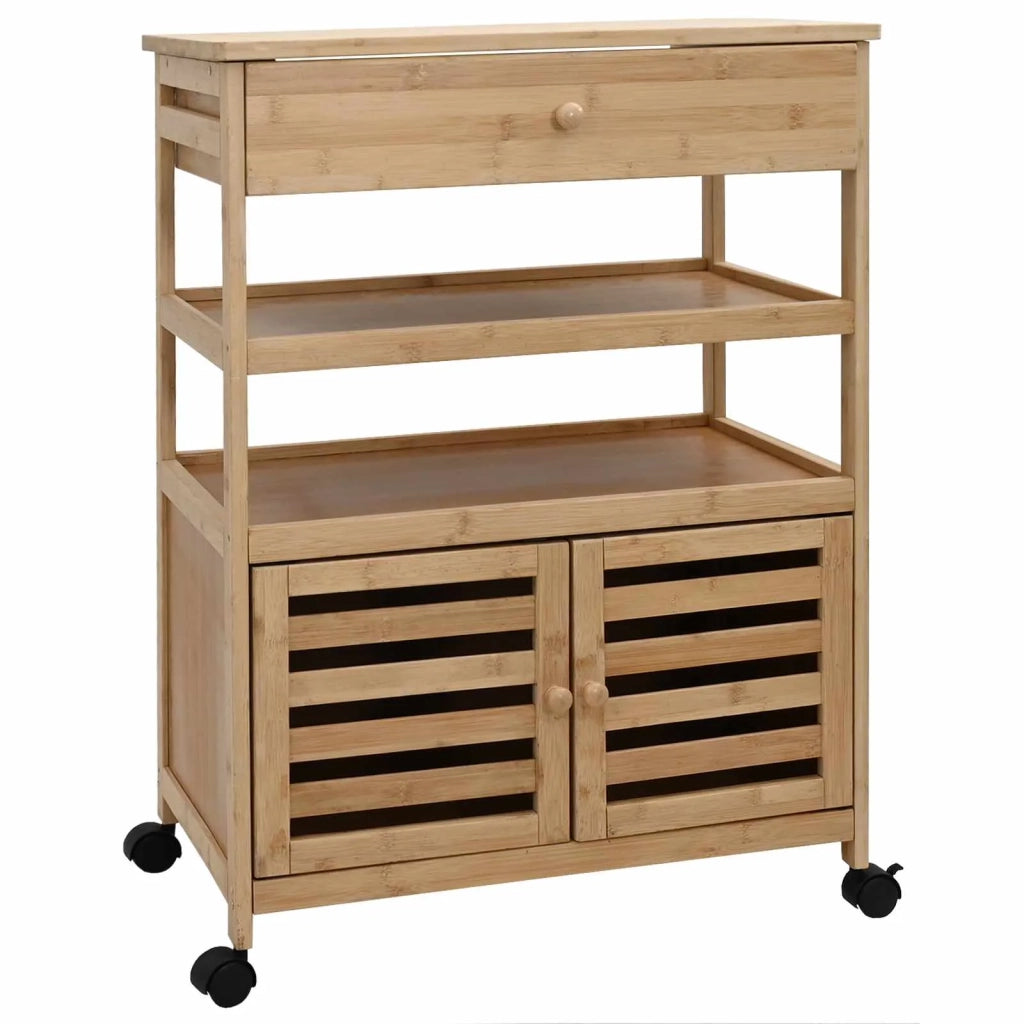 Carrello da Cucina con Ruote Naturale 59,5 x 36 x 82 cm Bamb¨´ CFW8996627