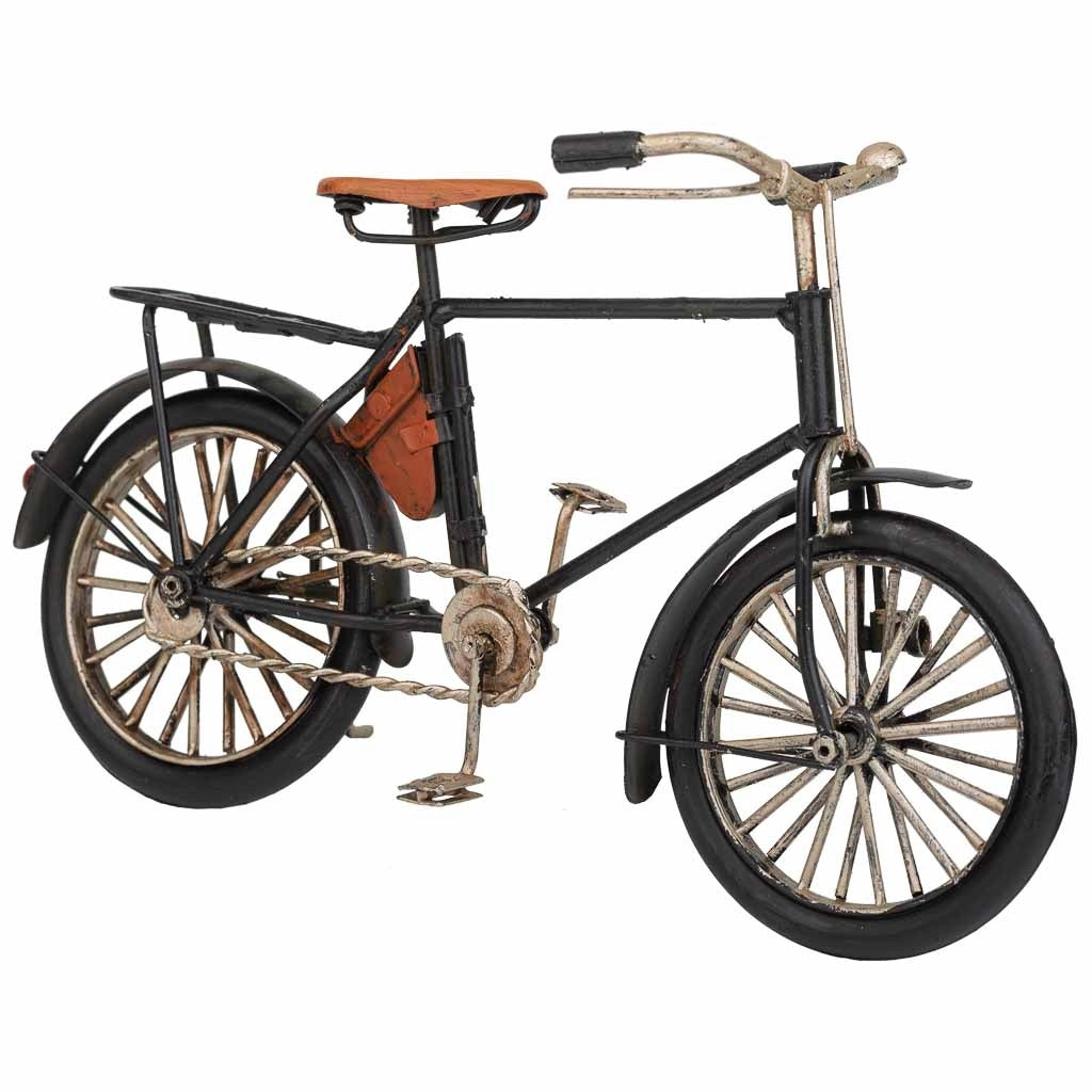 Bici in metallo nero 23x7,5x12,5h
