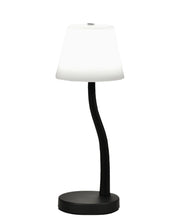 Lampada da Tavolo Ibla LED 9W 750lm 3000K, Dimmerabile al Tocco, Struttura in Metallo e Vetro Soffiato, Colore Nero - Ibla