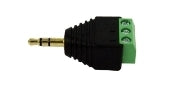 Adattatore da spina jack 3,5 mm stereo a morsetti a vite
