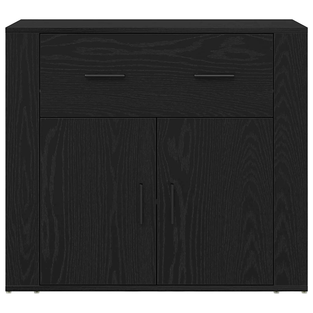 Credenza Rovere Nero 80 x 33 x 150 cm Legno multistrato 3333080