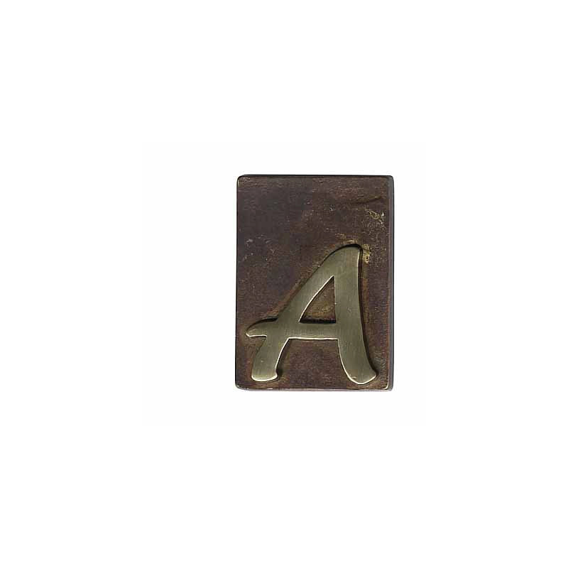 Lettera Civica Ottone Bronzato C 60X80