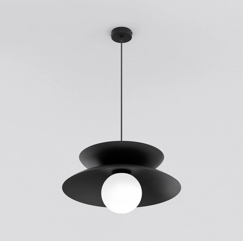 Lampada sospesa NAGOYA Japandi nera 1xG9 Emibig