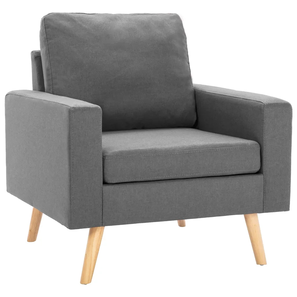 Poltrona Grigio Chiaro in Tessuto 288693