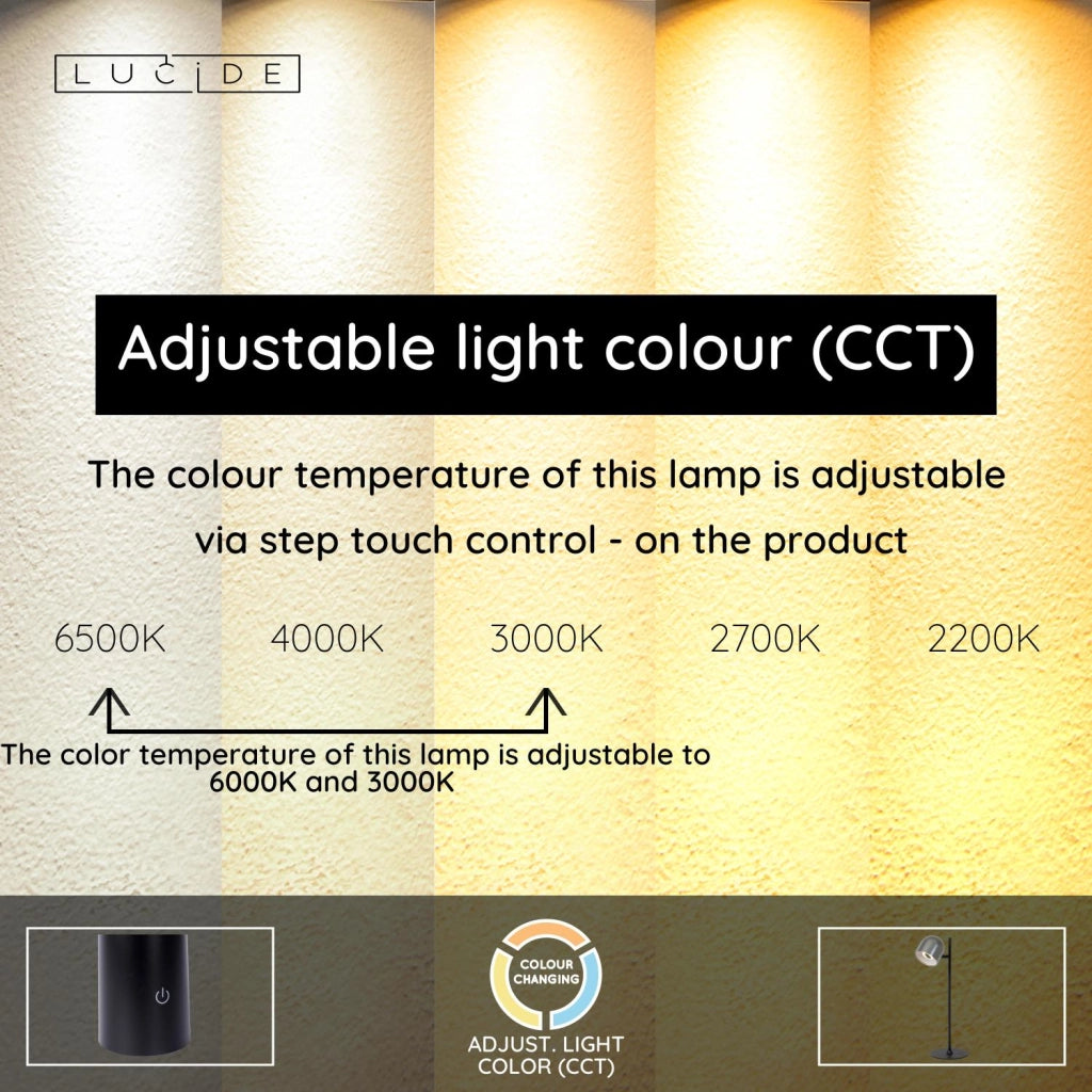 Lampada da scrivania LED wireless SKANSKA RECH Lucide