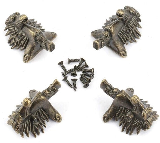 Protezione Angolare per Cavallo - Decorazione - Zinata - 4 Pezzi - 3,9 x 2,9 cm